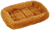 MidWest Homes for Pets QuietTime XXS Dog Bed - Cinnamon Faux Fur Bolster for Small Dogs and Cats