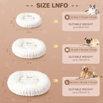 Self Warming Cat Bed for Indoor Cats, Donut Shape, Self-Heating Dog Bed with Non-Slip Bottom, Washable & Portable (Size S)