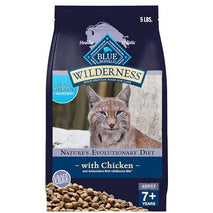 blue buffalo wilderness natural mature dry cat food 7+ years high-protein grain-free chicken 5-lb bag