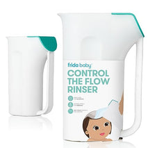 frida baby control the flow bath rinse cup, tear free rinser, easy grip handle and removable rain shower, made in usa