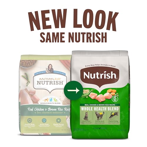 rachael ray nutrish premium natural dry cat food, real chicken & brown rice recipe, 14 pounds