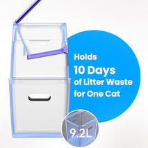 Neakasa 9.2L PooGuard Litter Disposal Bin with Viewing Window and 4-Month Refill Bag, white