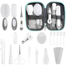 POPYJAN 24PCS Baby Grooming & Health Kit, Newborn Nursery Health Care Set, Baby Care Product, Grey White