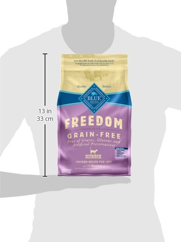 Blue Buffalo Freedom Grain-Free Adult Dry Cat Food 5-lb Bag, Complete Indoor Cat Nutrition with Chicken Recipe
