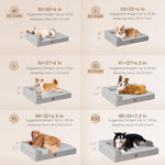 EHEYCIGA orthopedic dog bed, grey, medium, memory foam, nonskid bottom, water resistant cover for crate use