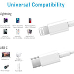 RCTech 3Pack 6FT Lightning cable MFi certified iPhone fast charger