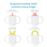 Frida Baby 4-in-1 Silicone Teether for Babies and Infants, BPA-free, 0-18 Months, Not-Too-Cold-to-Hold