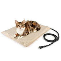 NICREW Pet Heating Pad for Dogs and Cats, Heated Cat Bed with Steel-Wrapped Cord and Soft Fleece Cover, 17.7 x 15.7 Inches, 30 Watts