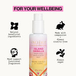 pacificas island vanilla 6oz hair and body mist, paraben-free, no alcohol, vegan and cruelty-free for women