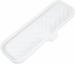 MicoYang silicone bathroom soap dish with drain spout, sink organizer, and sponge holder, 4.9 x 3.2 inches