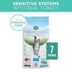 purina one sensitive stomach and skin natural turkey dry cat food 7 lb bag