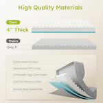light gray, large, orthopedic, waterproof, XL dog bed with cooling gel foam and removable cover