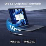 UGREEN SSD Enclosure, Tool-Free USB C External, 10Gbps M.2 NVMe to USB Adapter/Reader Supports M and B&M Keys and Size 2230/2242 /2260/2280 SSDs