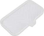 MicoYang silicone bathroom soap dish with drain spout, sink organizer, and sponge holder, 4.9 x 3.2 inches