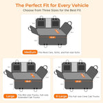 urpower back seat extender for large dogs, 550lbs capacity, waterproof, non-slip, hard bottom dog car seat cover for cars and suvs