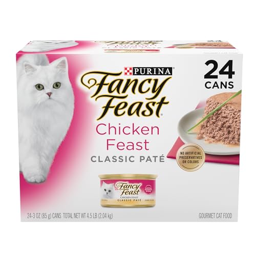 fancy feast chicken feast classic pate collection grain free wet cat food multi-pack