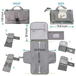 Kopi Baby Portable Diaper Changing Pad - Grey, Classic, 7.35 x 11.5 inches, Foldable, Infant Travel Station Kit, Newborn Gift