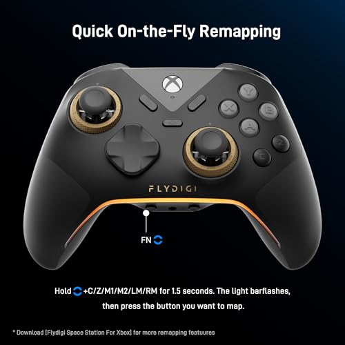 FLYDIGI VADER 5S Wired Controller for Xbox Series X|S, Xbox One, Windows 10/11, FORCEFLEX Adjustable Tension Joysticks, FORCESWITCH Triggers, 6 Remappable Buttons, 3.5mm Audio Jack