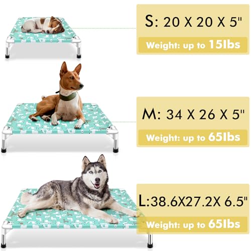 elevated-dog-bed-for-small-dogs-indoor-outdoor-use-with-soft-fabric-and-stainless-steel-frame