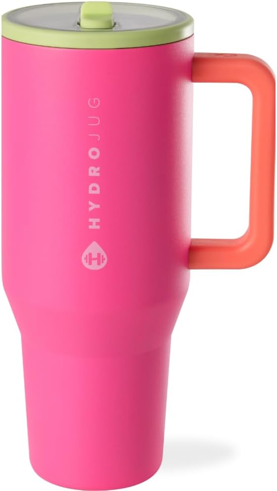 40 oz Insulated Stainless Steel Water Bottle with Handle and Flip Straw
