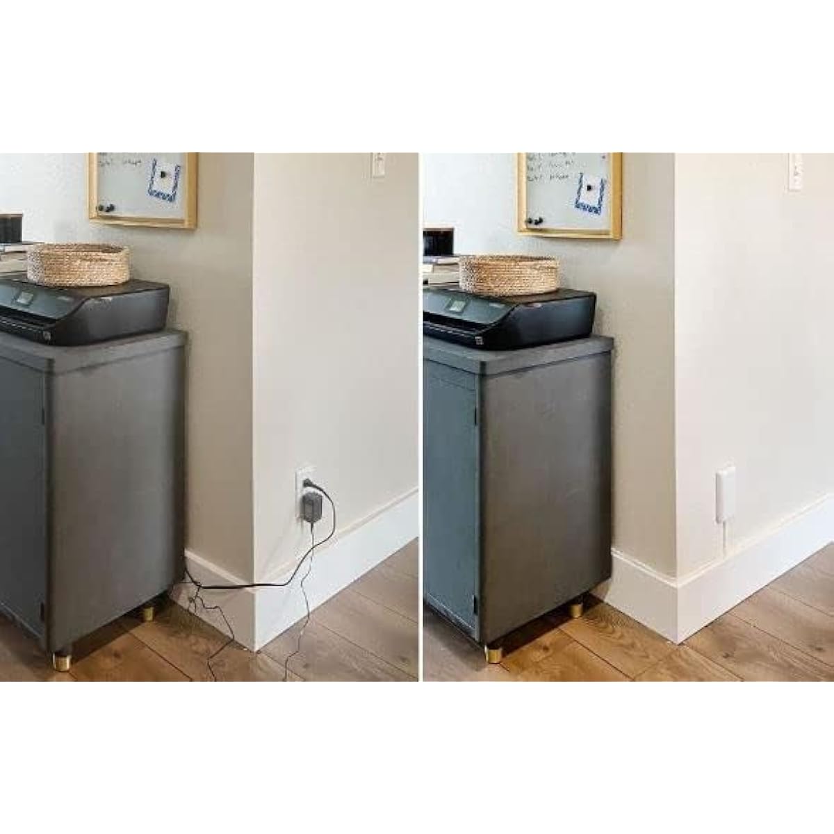 Sleek Socket Flat Ultra-Thin Outlet Concealer – 3ft Extension Cord Kit with Multi Outlet Power Strip