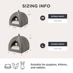 Bedsure cat beds for indoor use - 2 in 1 cat cave house tent for kittens and small pets with removable washable cushioned pillow