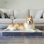 sunheir washable large dog bed cover soft plush waterproof 35x22x3 inches grey