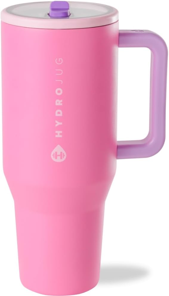 40 oz Insulated Stainless Steel Water Bottle with Handle and Flip Straw
