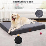 mihiikk water proof dog bed medium size dog orthopedic beds crate grey 35x22 inch