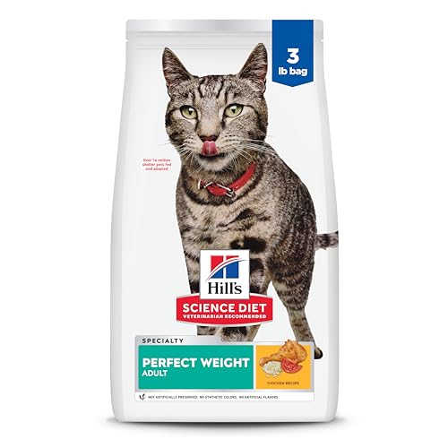 Hills Science Diet Adult 1-6 Perfect Weight Cat Food, 3lb Chicken Recipe, Weight Management Support