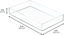 Clear Plastic Drawer Organizer for Makeup and Office Supplies