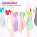 Orighty microfiber coral fleece baby washcloths, 24-pack, 7''x9'', super soft and absorbent for newborns and infants.