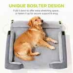 Extra Large Orthopedic Dog Bed with Memory Foam and Bolster Support - Waterproof and Washable