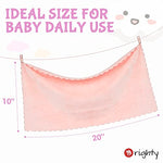 Orighty 20x10 inch coral fleece baby burp cloths, highly absorbent and ultra soft for newborns, 8-pack