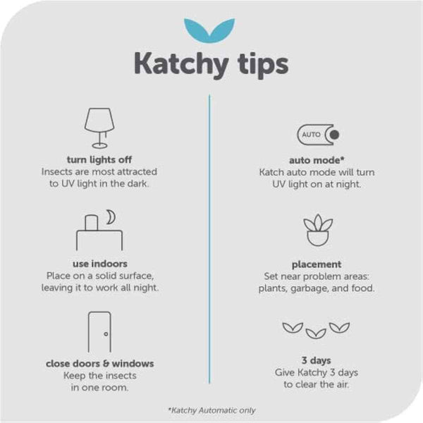 Katchy Original and Midnight Glue Board Refills (8 Pack) - Indoor Insect Trap Glue Board Refills for Mosquito, Gnat, Moth, Fruit Flies - Non-Zapper Traps for Buzz-Free Home