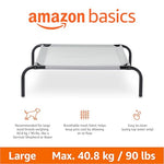 basics grey elevated cooling dog bed for large dogs 51x31x8 inches metal frame