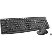 Logitech MK235 Wireless Keyboard and Mouse Combo for Windows, 2.4 GHz Wireless Unifying USB Receiver, 15 FN Keys, Long Battery Life, Compatible with PC, Laptop