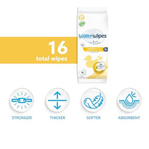 WaterWipes Sensitive+ Bathing Wipes, 3-In-1 Cleans, Cares, Protects, Unscented, Hypoallergenic, 99.9% Water, 16 Count, 1 Pack