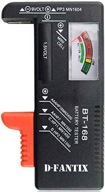 D-FantiX Battery Tester, Universal Battery Checker Small Battery Testers for AAA AA C D 9V 1.5V Button Cell Household Batteries Model BT-168