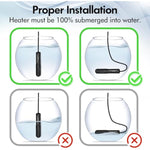 orlushy 25w small submersible aquarium heater for betta fish tank 78℉ constant temperature 1-6 gallons freshwater saltwater