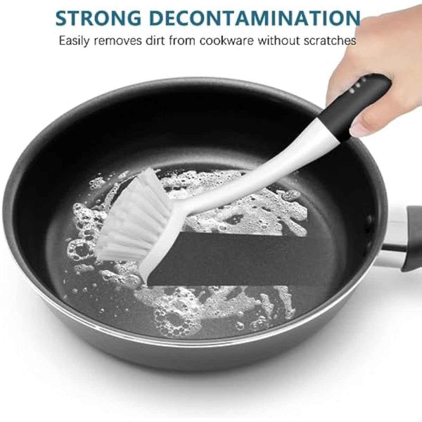 SetSail Dish Brush Set of 3 with Bottle Brush and Scraper Tip for Deep Cleaning