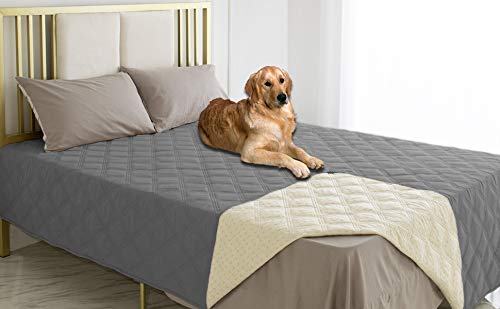 Ameritex Waterproof Dog Bed Cover Pet Blanket with Anti-Slip Back for Furniture Bed Couch Sofa - 5-layer water-resistant and machine washable