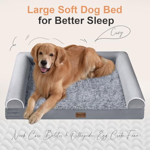 Bolster XL Orthopedic Dog Bed for Large Dogs Memory Foam Sofa Waterproof Removable Cover