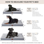 WNPETHOME orthopedic waterproof extra large dogs bed with removable washable cover and multi-needle quilting for large sized dog in light grey