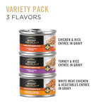 Purina Pro Plan Gravy High Protein Wet Cat Food Variety Pack Complete Essentials Chicken and Turkey Favorites 24 Cans 3 oz