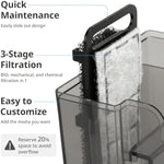 Nicrew Quiet Aquarium HOB Filter for Up to 5 Gallon Aquariums, Adjustable Flow, 42 GPH, 3W