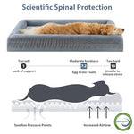 Wnpethome xl extra large dog bed, washable dog couch with removable waterproof cover, orthopedic pet sofa bed with bolster sides for sleeping