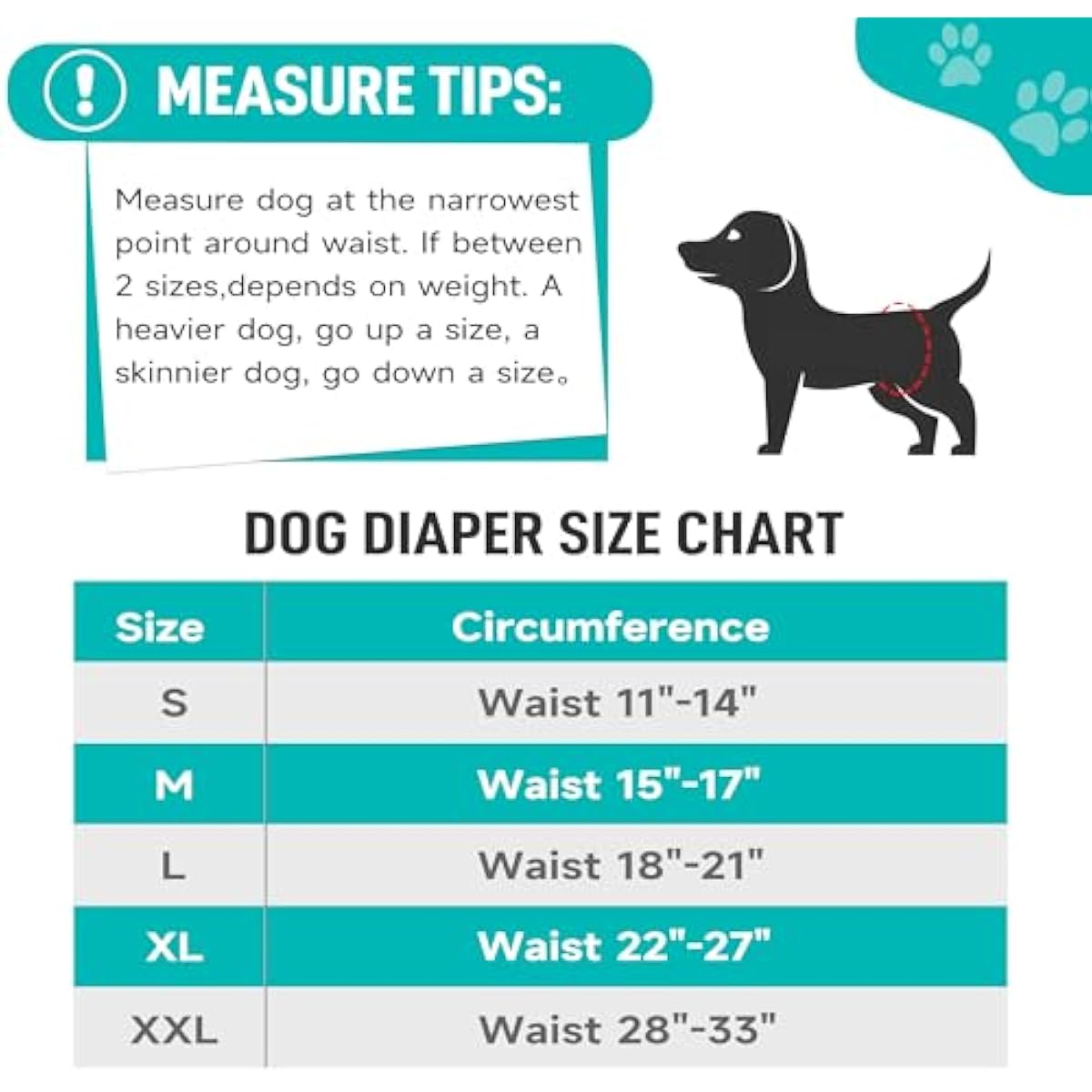 Male Dog Diapers, High Absorbing Dog Belly Bands for Male Dogs, Washable Reusable Dog Males Wraps(5 Pack)