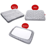 Lovely grey star print dog bed cover, 27x36 inches, waterproof and quilted, for dog/cat, easy to remove and wash