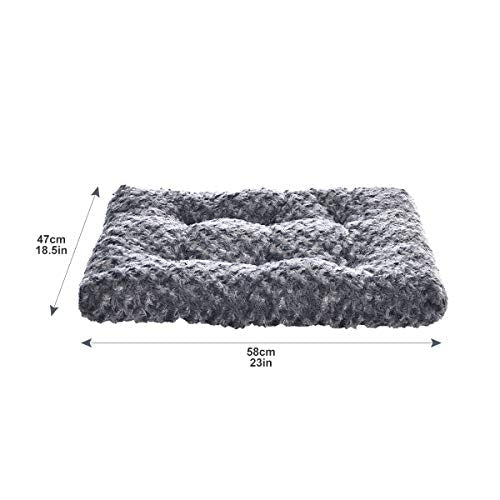 Basics Cat and Dog Bed and Crate Pad Machine Washable Gray X-Small 23 x 18 x 2.5 inches